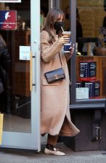 LILY COLLINS at a Coffee Shop in New York 03/22/2022