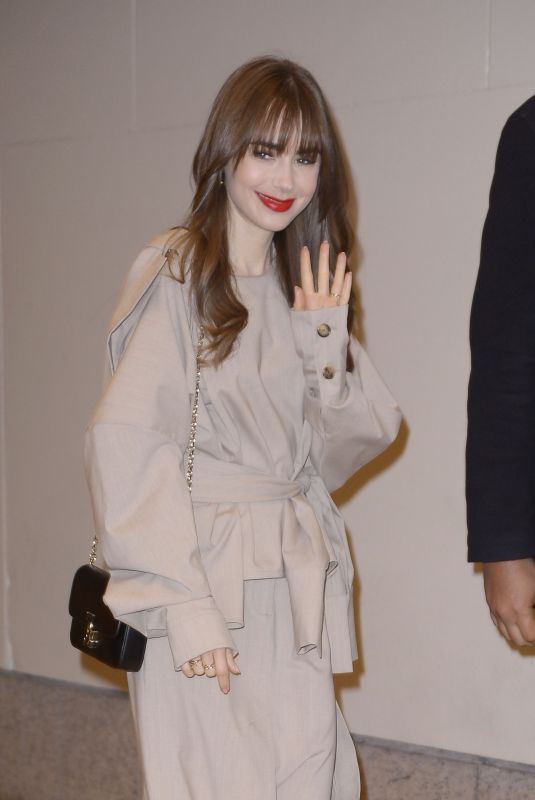 LILY COLLINS at CBS Studios in New York 03/22/2022