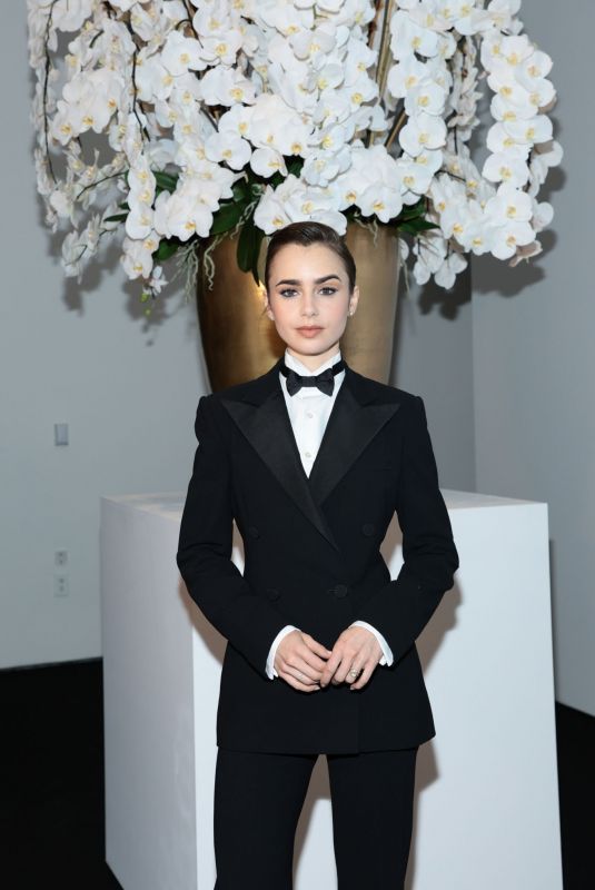 LILY COLLINS at Ralph Lauren Fashion Show in New York 03/22/2022