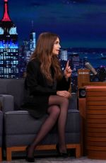 LILY COLLINS at Tonight Show Starring Jimmy Fallon 03/22/2022