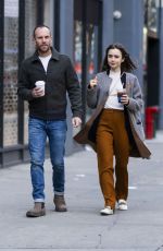LILY COLLINS Out and About in New York 03/20/2022