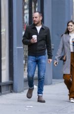 LILY COLLINS Out and About in New York 03/20/2022