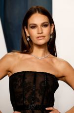 LILY JAMES at 2022 Vanity Fair Oscar Party in Beverly Hills 03/27/2022