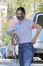 LILY JAMES in Denim Out in Los Angeles 03/09/2022