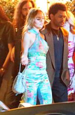 LILY-ROSE DEPP and Weeknd on the Set of The Idol in Los Angeles 03/11/2022