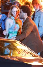 LILY-ROSE DEPP and Weeknd on the Set of The Idol in Los Angeles 03/11/2022
