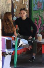 LILY-ROSE DEPP Out for Breakfast with a Friend in West Hollywood 02/27/2022