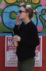 LILY-ROSE DEPP Out for Iced Coffee in Hollywood 02/27/2022