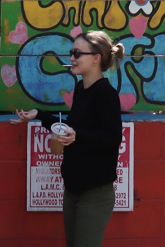 LILY-ROSE DEPP Out for Iced Coffee in Hollywood 02/27/2022