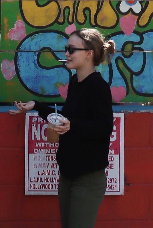 LILY-ROSE DEPP Out for Iced Coffee in Hollywood 02/27/2022