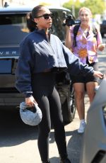 LORI HARVEY Leaves a Skincare Clinic in West Hollywood 03/30/2022