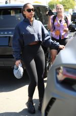 LORI HARVEY Leaves a Skincare Clinic in West Hollywood 03/30/2022