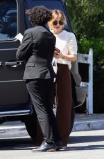 LUCY HALE Arrives at a Lunch Meeting in West Hollywood 03/16/2022