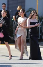 LUCY HALE Arrives at Elton John AIDS Foundation