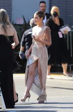 LUCY HALE Arrives at Elton John AIDS Foundation