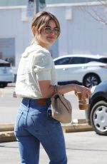 LUCY HALE in Denim Out for Coffee in Los Angeles 03/11/2022