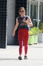 LUCY HALE Leaves Pilates Class in Studio City 03/25/2022