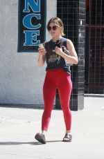 LUCY HALE Leaves Pilates Class in Studio City 03/25/2022
