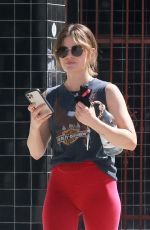 LUCY HALE Leaves Pilates Class in Studio City 03/25/2022