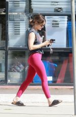 LUCY HALE Leaves Pilates Class in Studio City 03/25/2022