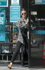 LUCY HALE Leaves UPS Store in Stdio City 03/20/2022