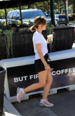 LUCY HALE Out for Iced Coffee in West Hollywood 03/23/2022