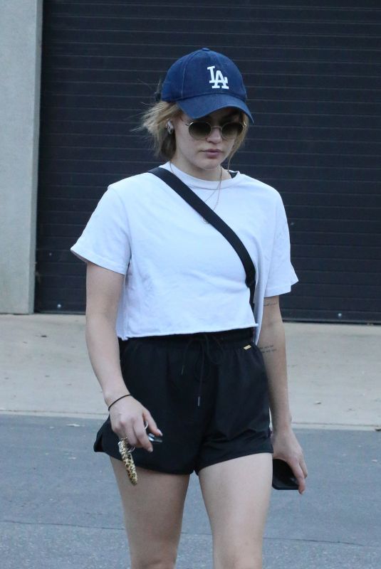 LUCY HALE Out Hikinig in Los Angeles 03/01/2022