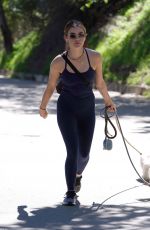 LUCY HALE Out with Her Dogs in Los Angeles 02/28/2022