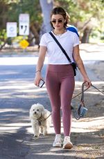 LUCY HALE Out with Her Dogs in Studio City 03/07/2022