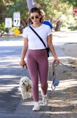 LUCY HALE Out with Her Dogs in Studio City 03/07/2022