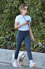 LUCY HALE Out with Her Two Dogs in Studio City 03/11/2022