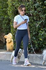 LUCY HALE Out with Her Two Dogs in Studio City 03/11/2022