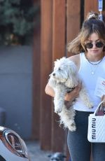 LUCY HALE Takes Her Twod Dogs to Vet in Los Angeles 03/17/2022
