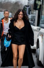 LUNA BLAISE Arrives at Coperni Show at Paris Fashion Week 03/03/2022