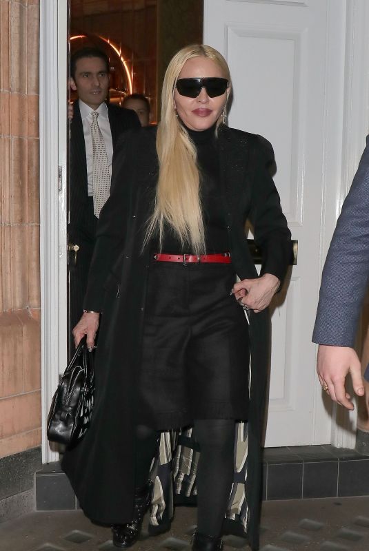 MADONNA Leaves a Restaurant in London 03/05/2022