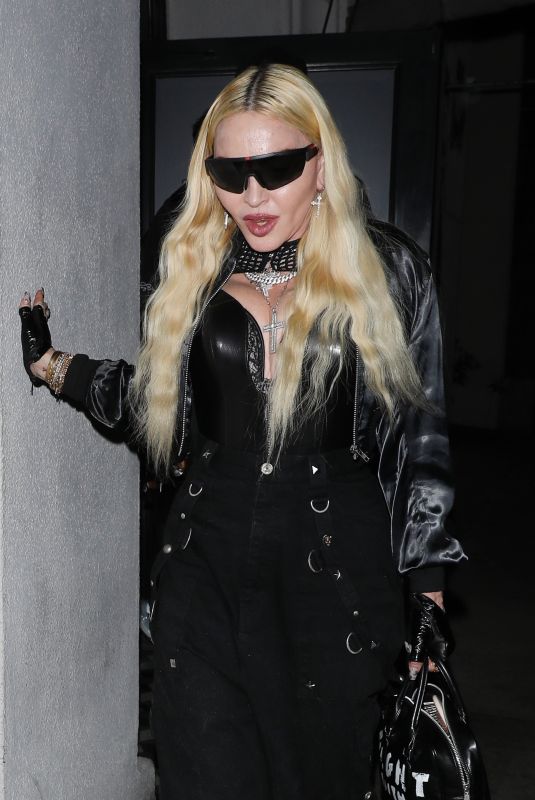 MADONNA Out for Dinner at Craig’s in West Hollywood 03/18/2022