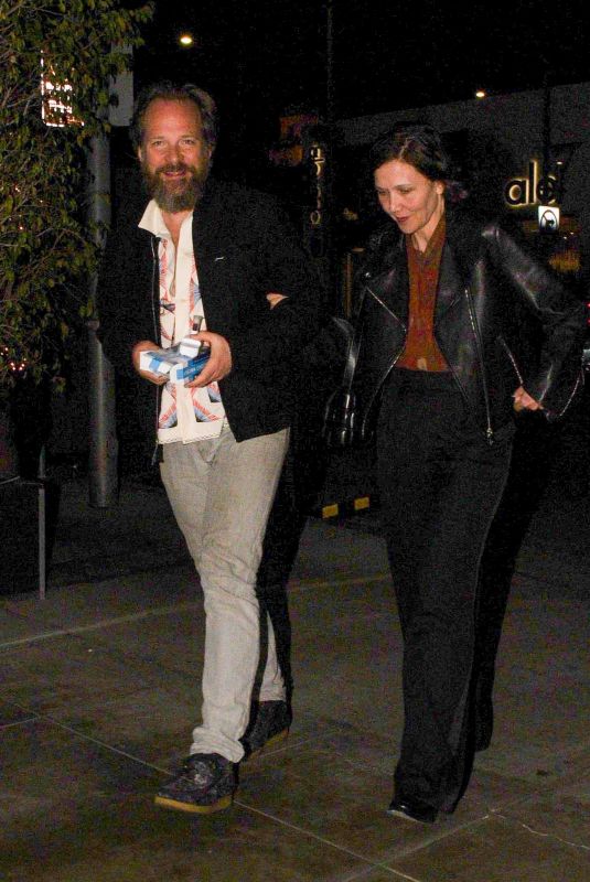 MAGGIE GYLLENHAAL and Peter Sarsgaard at E Baldi in Beverly Hills 03/09/2022