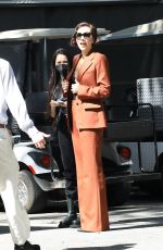 MAGGIE GYLLENHAAL Leaves Bel Air Hotel 03/22/2022