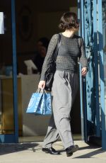 MAGGIE GYLLENHAAL Shopping at a Beauty Store in Los Angeles 03/10/2022