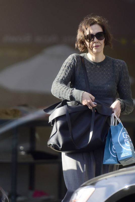 MAGGIE GYLLENHAAL Shopping at a Beauty Store in Los Angeles 03/10/2022