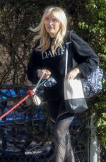 MALIN AKERMAN Out with Her Dog in Los Feliz 03/07/2022