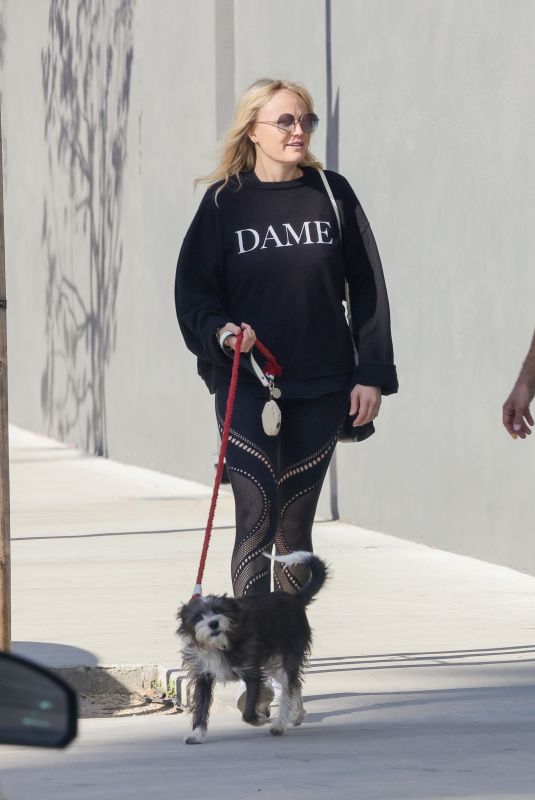 MALIN AKERMAN Out with Her Dog in Los Feliz 03/07/2022