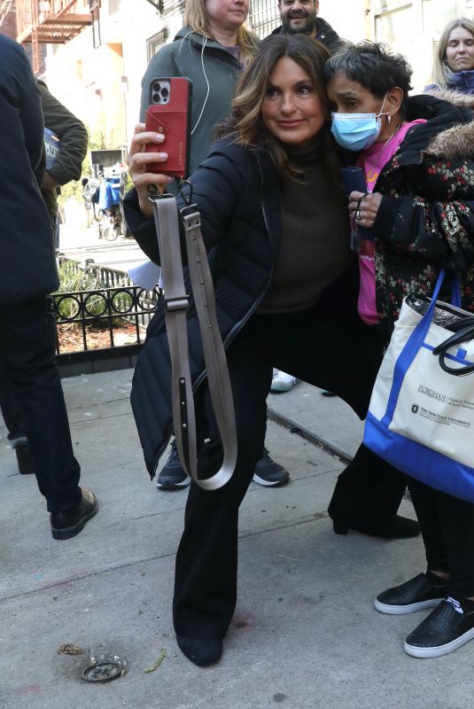 MARISKA HARGITAY on the Set of Law and Order: Special Victims Unit in New York 03/07/2022