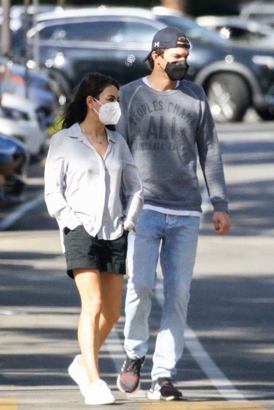 MILA KUNIS and Ashton Kutcher Out in West Hollywood 03/03/2022