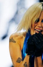MILEY CYRUS Performs at  Lollapalooza Chile in Santiago 03/19/2022