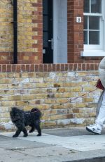 NADIA ESSEX Out with Het Dog in London 03/29/2022