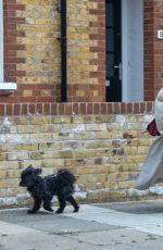 NADIA ESSEX Out with Het Dog in London 03/29/2022
