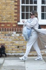 NADIA ESSEX Out with Het Dog in London 03/29/2022