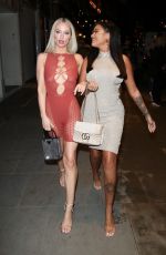 NIKITA JASMINE and JESSIKA POWER Leaves Mamma Mia in London 06/05/2022