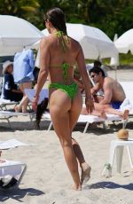 NINA AGDAL in Bikini at a Beach in Miami 03/27/2022